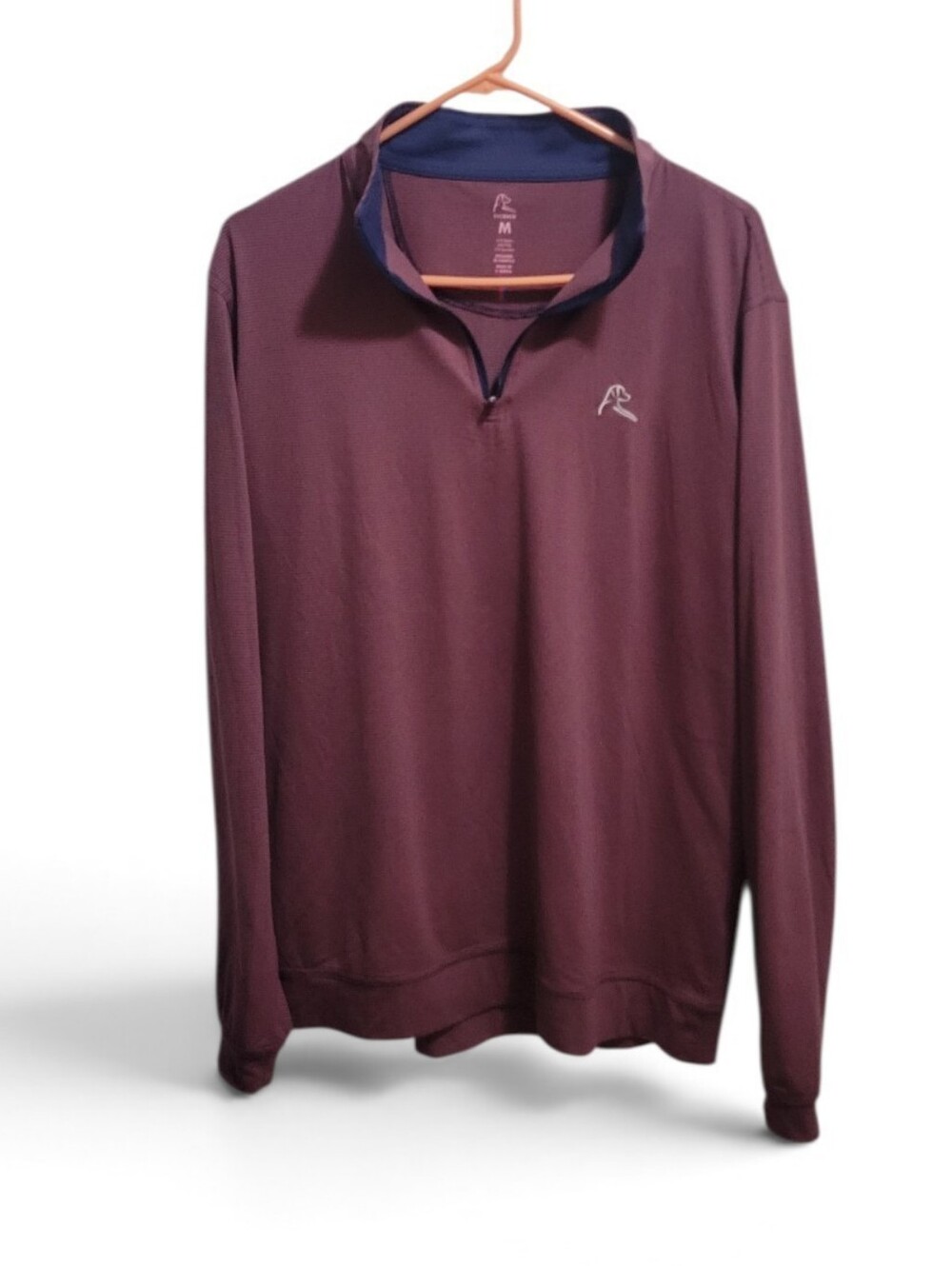 Rhoback Striped Burgundy/Blue Quarter Zip